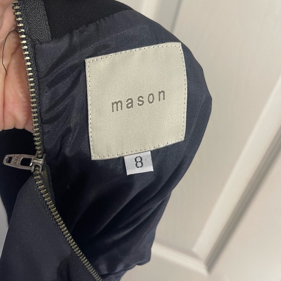 MASON by Michelle Mason Purple Iridescent Lambskin Leather and Silk Gown - Picture 9 of 11